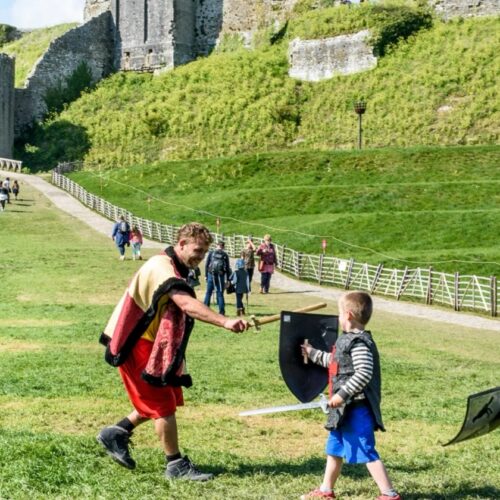 sword-fighting-family-at-corfe-castle-dorset-1321502